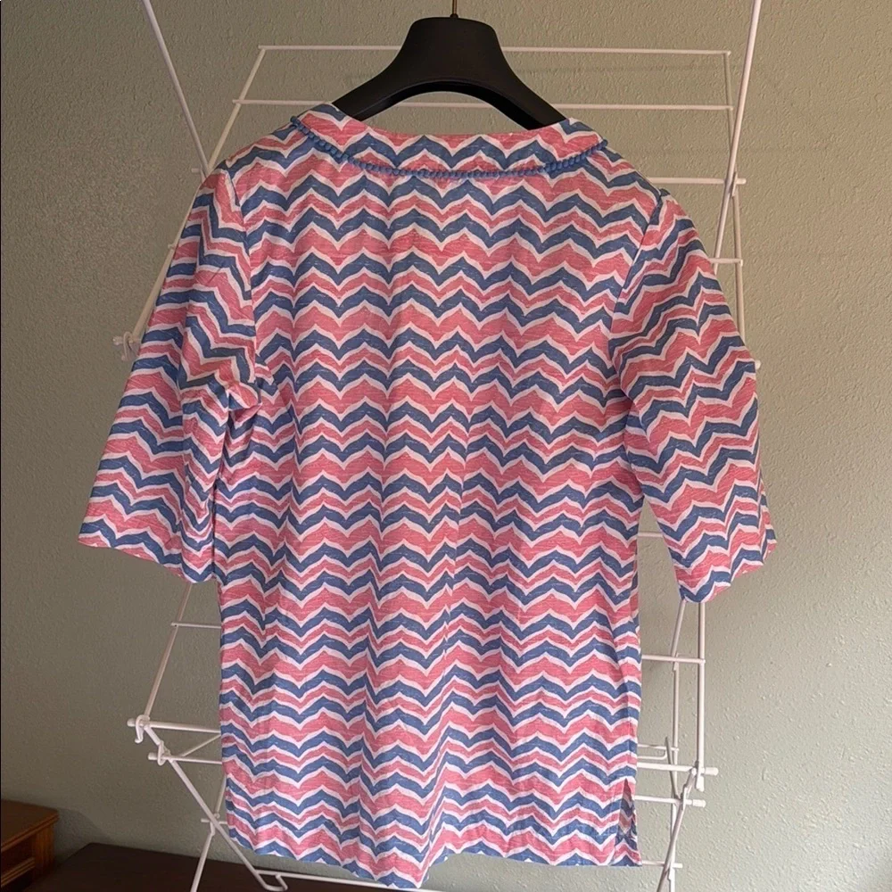 Chevron whale Vinyard Vines size L Girls tunic coverup (B17)